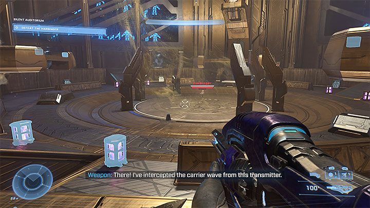 Po rozprawieniu się z podrzędnymi przeciwnikami Broń poinformuje Was o możliwości zaatakowania Heraldki - Halo Infinite: Heraldka (finałowy boss) - boss, jak pokonać? - Halo Infinite - poradnik do gry