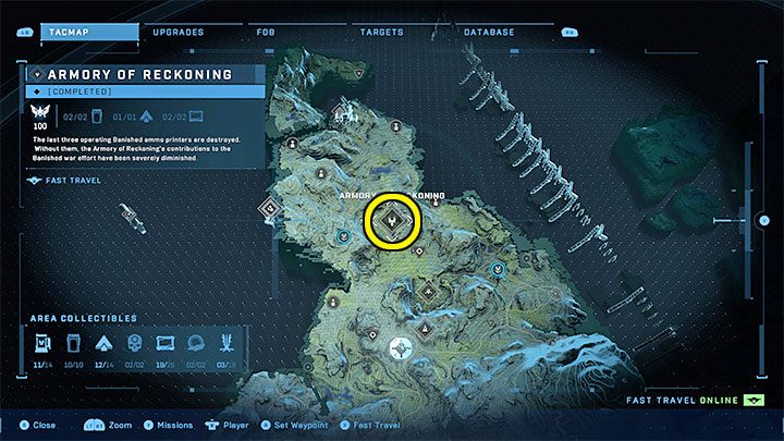 Wroga baza znajduje się w północno-zachodniej części mapy świata - Halo Infinite: Posterunki Wygnańców (Banished Outposts) - solucja - Halo Infinite - poradnik do gry