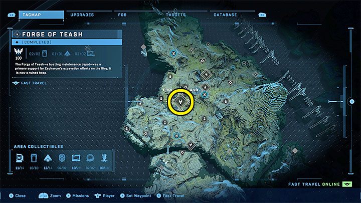 Wroga baza znajduje się w północnej części mapy - Halo Infinite: Posterunki Wygnańców (Banished Outposts) - solucja - Halo Infinite - poradnik do gry