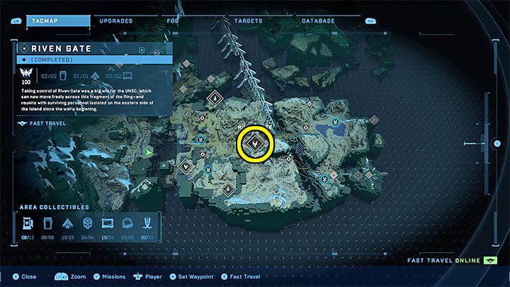 Wroga baza znajduje się w południowo-wschodniej części mapy - Halo Infinite: Posterunki Wygnańców (Banished Outposts) - solucja - Halo Infinite - poradnik do gry