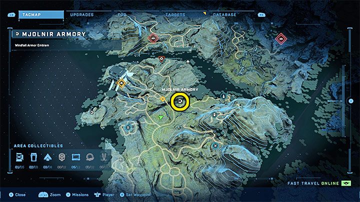Zbrojownia znajduje się na północny-wschód od bazy WBO Foxtrot - Halo Infinite: Zbrojownie i rdzenie Spartan (Blokada) - Halo Infinite - poradnik do gry