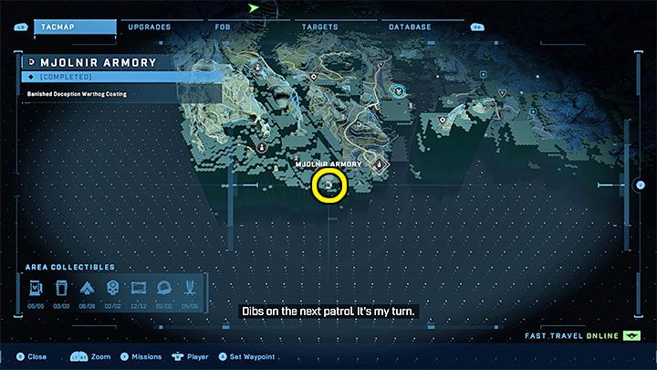 Zbrojownia jest na południowym krańcu regionu - Halo Infinite: Zbrojownie i rdzenie Spartan (Blokada) - Halo Infinite - poradnik do gry