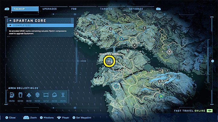 Dwa rdzenie znajdują się w lokacji z Wieżą - Halo Infinite: Zbrojownie i rdzenie Spartan (Blokada) - Halo Infinite - poradnik do gry
