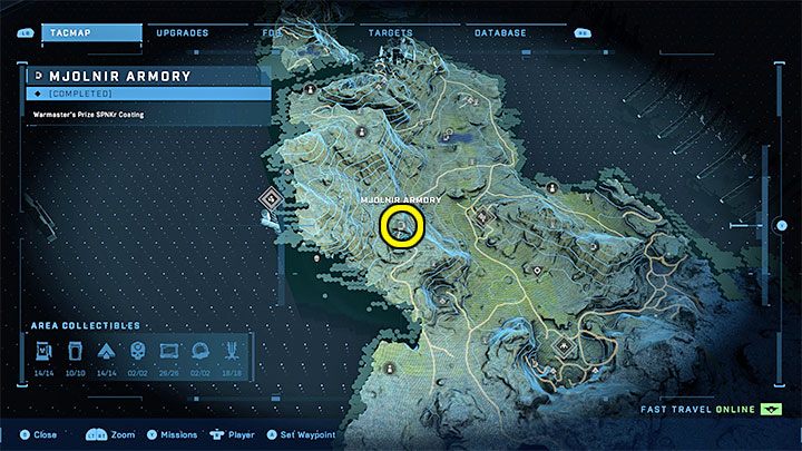 Zbrojownia jest w centralnej części regionu, obok jednej z baz WBO - Halo Infinite: Zbrojownie i rdzenie Spartan (Kontakty) - Halo Infinite - poradnik do gry