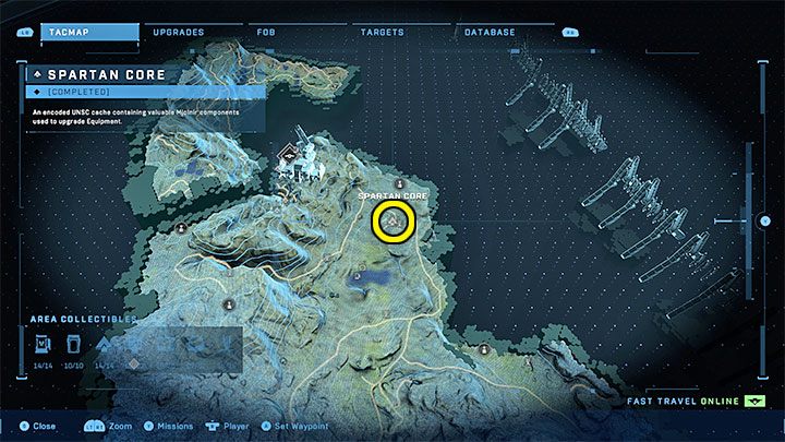 Rdzeń znajduje się w północnej części regionu - Halo Infinite: Zbrojownie i rdzenie Spartan (Kontakty) - Halo Infinite - poradnik do gry