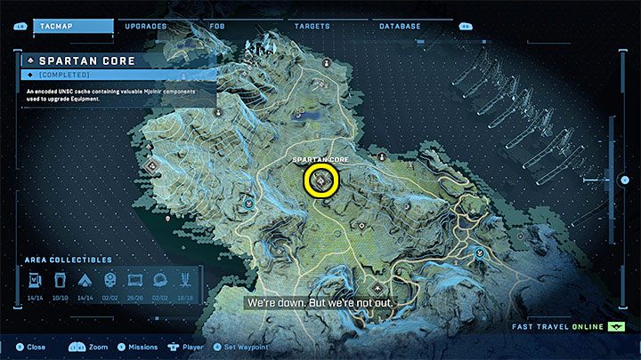Rdzeń jest na terenie posterunku Zbrojownia rozrachunku - Halo Infinite: Zbrojownie i rdzenie Spartan (Kontakty) - Halo Infinite - poradnik do gry