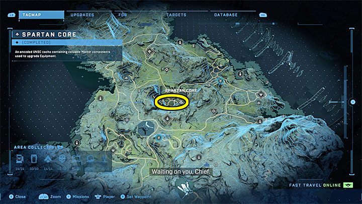 Oba rdzenie są do odnalezienia w pobliżu centralnego obszaru Wykopalisk - Halo Infinite: Zbrojownie i rdzenie Spartan (Kontakty) - Halo Infinite - poradnik do gry