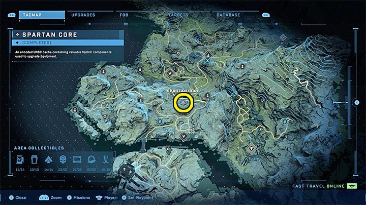 Rdzeń jest w południowej części regionu - Halo Infinite: Zbrojownie i rdzenie Spartan (Kontakty) - Halo Infinite - poradnik do gry