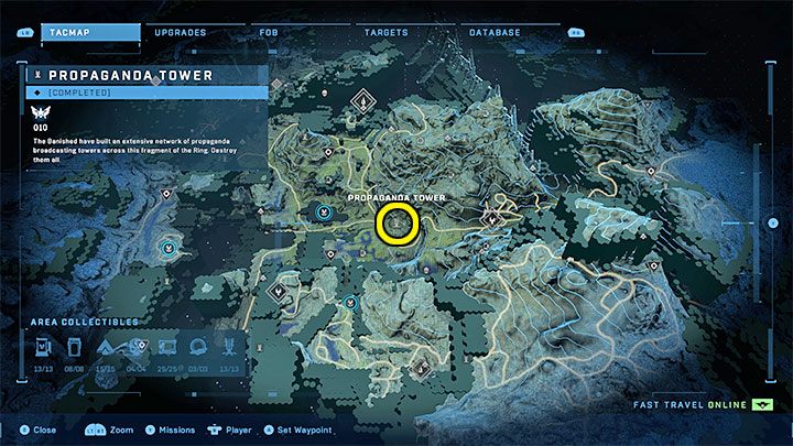 Wieża jest w centralnej części regionu - Halo Infinite: Wieże propagandowe (Rekonstrukcja) - Halo Infinite - poradnik do gry