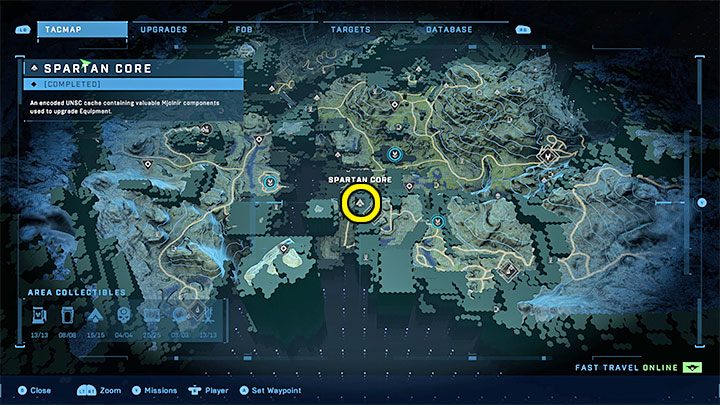 Rdzeń jest obok głównych zabudowań posterunku Grań aneksu - Halo Infinite: Zbrojownie i rdzenie Spartan (Rekonstrukcja) - Halo Infinite - poradnik do gry