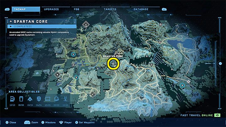 Rdzeń jest w pobliżu posterunku Brama rozdarcia - Halo Infinite: Zbrojownie i rdzenie Spartan (Rekonstrukcja) - Halo Infinite - poradnik do gry