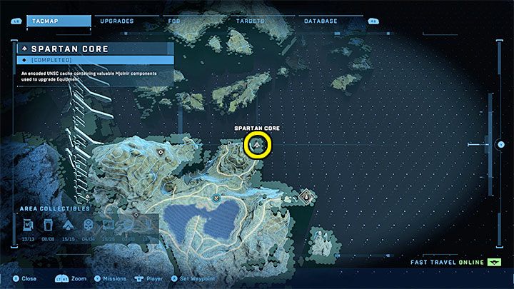 Rdzeń jest w północno-wschodnim narożniku regionu - Halo Infinite: Zbrojownie i rdzenie Spartan (Rekonstrukcja) - Halo Infinite - poradnik do gry