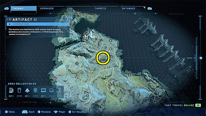 Drugi artefakt zlokalizowany jest na południowy-wschód od Posterunku Tremoniusa - Halo Infinite: Artefakty Prekursorów - lista wszystkich - Halo Infinite - poradnik do gry