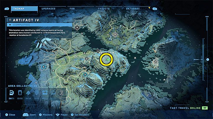 Czwarty artefakt znajduje się na szczycie góry na wschód od bazy WBO Golf - Halo Infinite: Artefakty Prekursorów - lista wszystkich - Halo Infinite - poradnik do gry