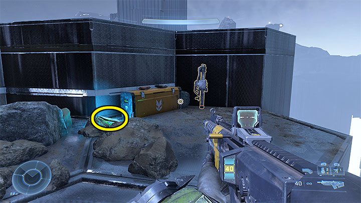 Dziennik audio jest na południowym krańcu mapy, obok ikony zbrojowni i na południowy-zachód od jednego ze znaczników powiązanych z główną fabułą - Halo Infinite: Kategoria Upadek (Ringfall) - wszystkie nagarania - Halo Infinite - poradnik do gry