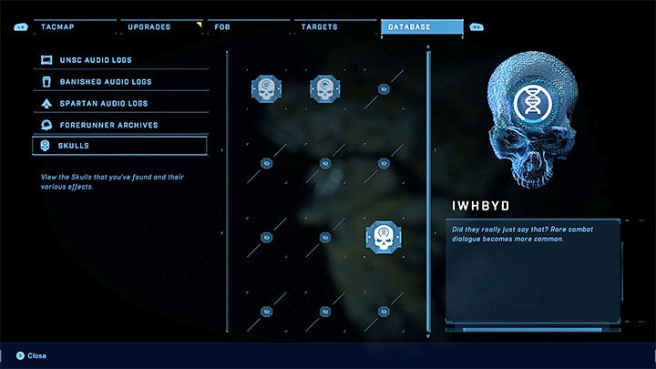 Działanie czaszki polega na zwiększaniu częstotliwości dialogów w trakcie walk - Halo Infinite: Mógłbym być twoim ojcem, 9. czaszka (Wieża) - gdzie znaleźć? - Halo Infinite - poradnik do gry