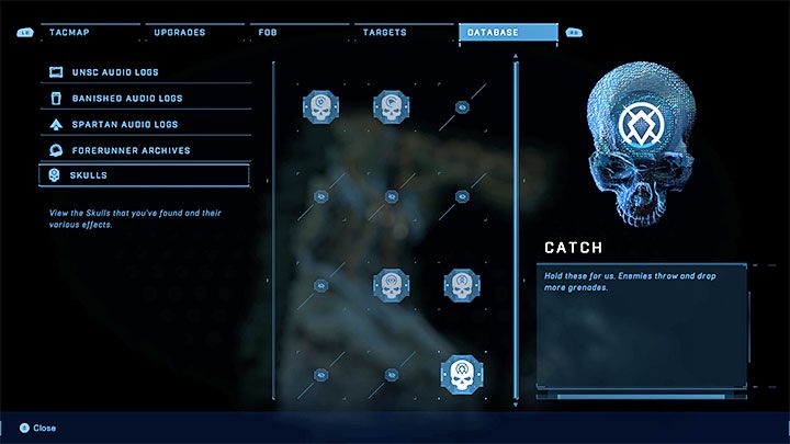 Działanie czaszki polega na rzucaniu i upuszczaniu większej liczby granatów przez przeciwników - Halo Infinite: Łap, 12. czaszka (otwarty świat) - gdzie znaleźć? - Halo Infinite - poradnik do gry