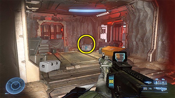 Zbadajcie nowo odblokowane tunele żeby dotrzeć do miejsca ze skrzynią z rdzeniem - Halo Infinite: Zbrojownia rozrachunku (Kontakty) - lista, rdzenie, nagrania - Halo Infinite - poradnik do gry