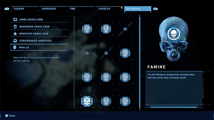 Działanie zdobytej czaszki polega na tym, że pokonani przeciwnicy pozostawiają po sobie bronie z mniejszą ilością amunicji - Halo Infinite: Głód, 10. czaszka (otwarty świat) - gdzie znaleźć? - Halo Infinite - poradnik do gry