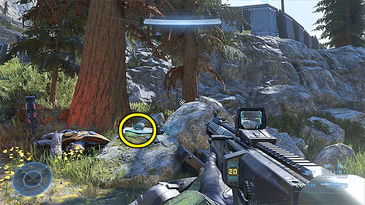 Dziennik audio jest u podstawy jednego z drzew i obok skał w północno-wschodniej części posterunku - Halo Infinite: Róg abolicji (Kontrakty) - lista, rdzenie, nagrania - Halo Infinite - poradnik do gry