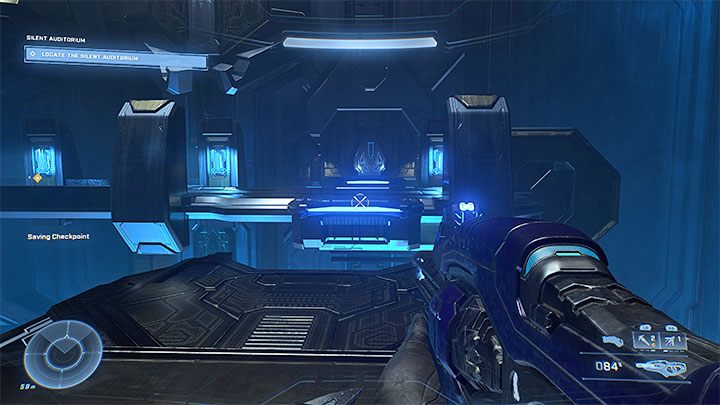Kontynuujcie unikanie walk do momentu dotarcia do lokacji z mostem energetycznym z powyższego obrazka - Halo Infinite: Bandana, 5. czaszka (Ciche audytorium) - gdzie znaleźć? - Halo Infinite - poradnik do gry