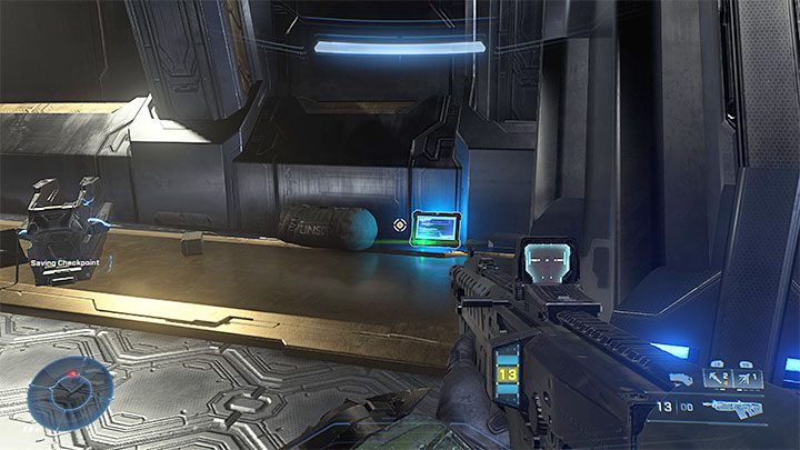 Po otwarciu drzwi zbadajcie najbliższe korytarze, a bardzo szybko natraficie na poszukiwany sekret - Halo Infinite: Sieć (Rekonstrukcja) - lista, nagrania - Halo Infinite - poradnik do gry