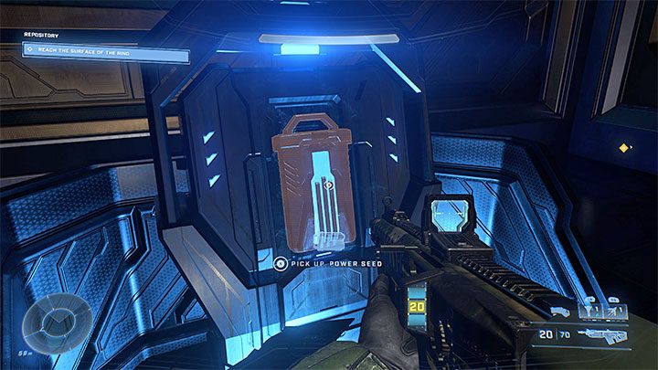 W nowo odkrytym miejscu udajcie się do drzwi na górnym poziomie - Halo Infinite: Repozytorium (Rozrachunek) - lista, czaszki, nagrania - Halo Infinite - poradnik do gry