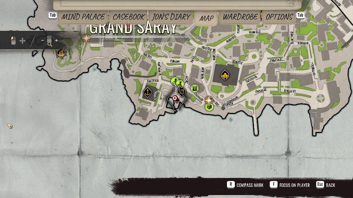 Region: Grand Saray, południowa część - Sherlock Holmes Chapter One: Wyspa skarbów, etap 1 - solucja, opis przejścia - Sherlock Holmes Chapter One - poradnik do gry
