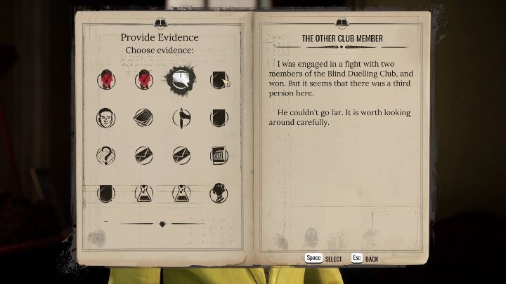 Prawidłowa ocenia postaci to Wartościowy świadek (Valuable witness) - Sherlock Holmes Chapter One: Poza kątem oka - solucja, Pozostałe sprawy - Sherlock Holmes Chapter One - poradnik do gry