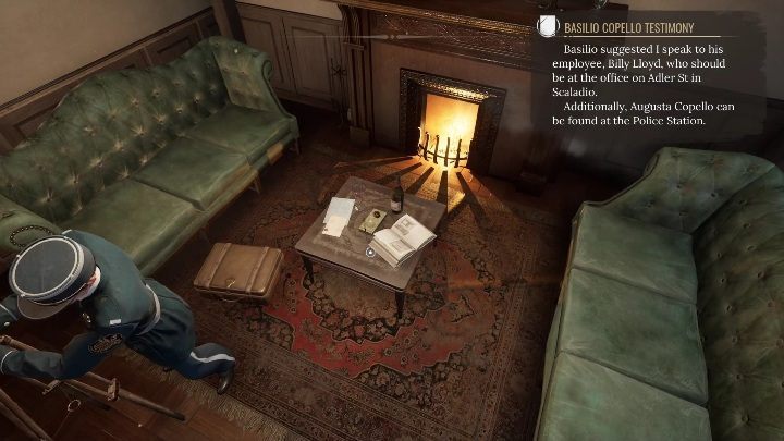 W tym samym gabinecie należy jeszcze sprawdzić rzeczy, które leżą na stoliku przy kominku - Sherlock Holmes Chapter One: Żelazna trumna - solucja, Pozostałe sprawy - Sherlock Holmes Chapter One - poradnik do gry