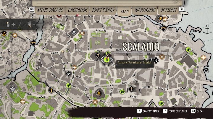 Lokalizacja: Scaladio, zaraz przy kościele - Sherlock Holmes Chapter One: Przygoda w pustym domu - solucja, opis przejścia - Sherlock Holmes Chapter One - poradnik do gry