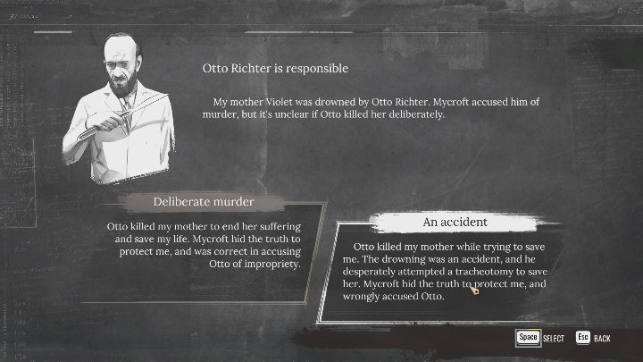 Na koniec są cztery możliwe wybory - Sherlock Holmes Chapter One: Matczyna miłość, Ogród - solucja - Sherlock Holmes Chapter One - poradnik do gry
