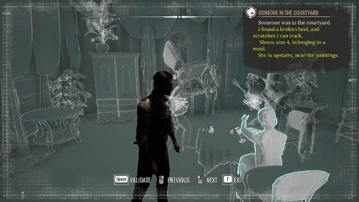 Po zebraniu wszystkich wskazówek możecie wrócić do pokoju seansów - Sherlock Holmes Chapter One: Duchy przeszłości, pokój seansów - solucja - Sherlock Holmes Chapter One - poradnik do gry