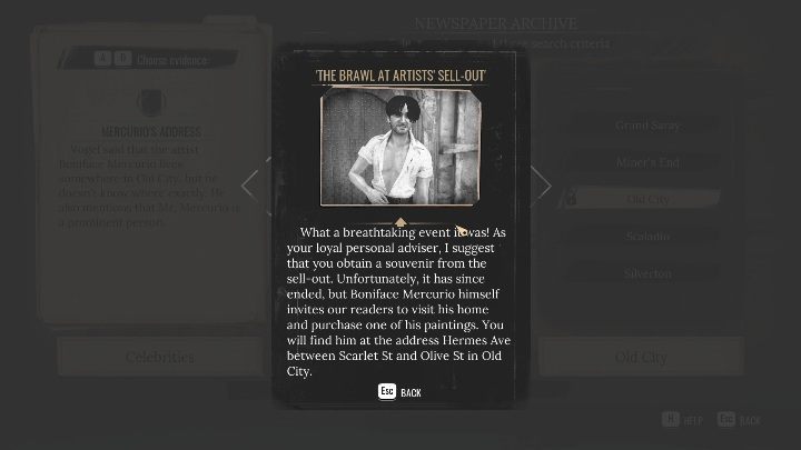 Oprócz adresu mężczyzny, znajdziecie też jego zdjęcie - Sherlock Holmes Chapter One: Muza z zagranicy, Apartament malarza - solucja - Sherlock Holmes Chapter One - poradnik do gry
