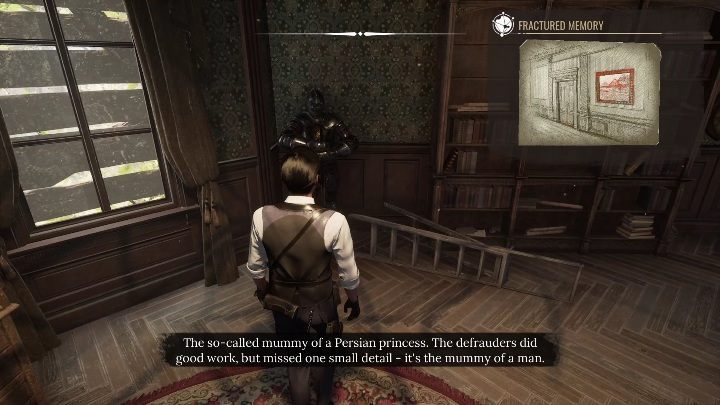 Podobna sytuacja tyczy się zbroi stojącej zaraz przy oknie - Sherlock Holmes Chapter One: Matczyna miłość, Gabinet osobliwości - solucja - Sherlock Holmes Chapter One - poradnik do gry