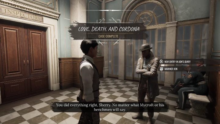Po wszystkim aresztujecie mężczyznę - Sherlock Holmes Chapter One: Miłość, śmierć, i Cordona - solucja, opis przejścia - Sherlock Holmes Chapter One - poradnik do gry