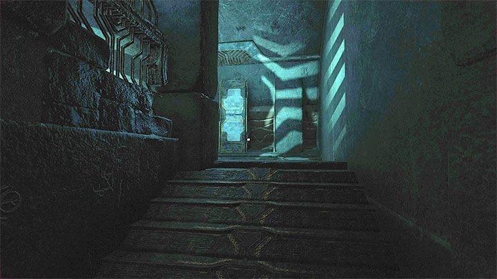 Skorzystajcie za jednym z kolejnych pomieszczeń z mniejszych schodów prowadzących na górę (powyższy obrazek) - Amnesia Rebirth: The Tower - solucja, sekrety - Amnesia Rebirth - poradnik do gry