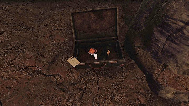 Obok stołu z poprzednimi znajdźkami leży walizka z powyższego obrazka - Amnesia Rebirth: The Caves - solucja, sekrety - Amnesia Rebirth - poradnik do gry