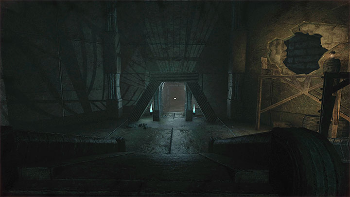 Obróćcie się o 180 stopni i wybierzcie niezbadany jeszcze korytarz z powyższego obrazka, który sąsiaduje z odwiedzanym wcześniej rusztowaniem - Amnesia Rebirth: The Portal Chamber (2 wizyta) - solucja, sekrety - Amnesia Rebirth - poradnik do gry