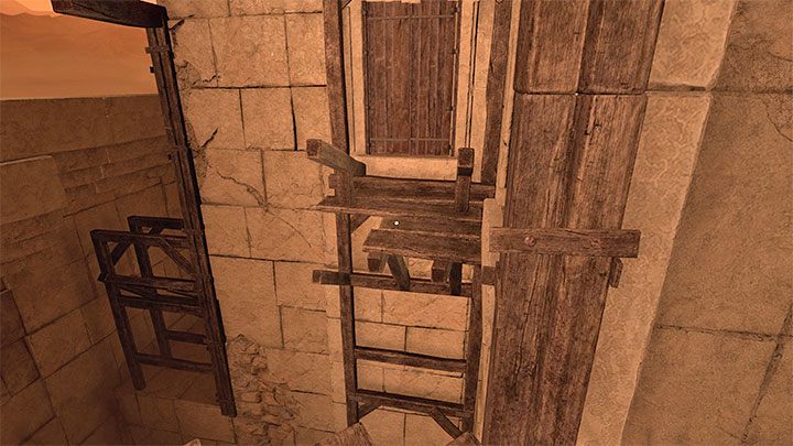 Idąc po rusztowaniu dotrzecie do miejsca z obrazka - Amnesia Rebirth: The Arsenal - solucja, sekrety - Amnesia Rebirth - poradnik do gry
