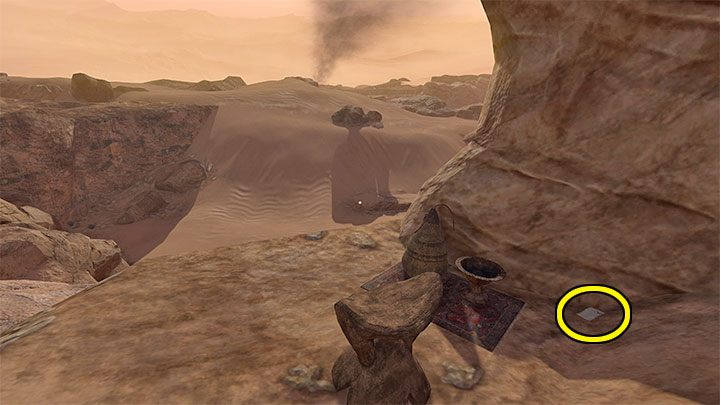 Podczas podróżowania przez pustynię dotrzecie do dużych skał i będą tu dwie ścieżki - lewa i prawa - Amnesia Rebirth: The Oasis - solucja, sekrety - Amnesia Rebirth - poradnik do gry