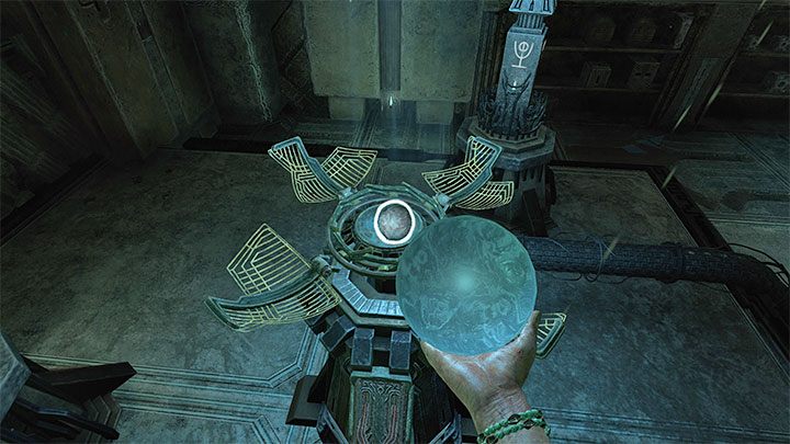 Wciśnijcie górny przycisk, a cała konstrukcja powinna się zapalić - Amnesia Rebirth: The Alchemists Chambers - solucja, sekrety - Amnesia Rebirth - poradnik do gry