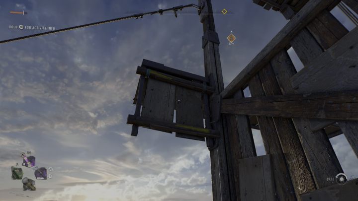 Obróćcie się w prawo, podskoczcie do wystających desek i wejdźcie na kolejny poziom wiatraka - Dying Light 2: Wiatraki (Houndfield) - lista wszystkich - Dying Light 2 - poradnik do gry