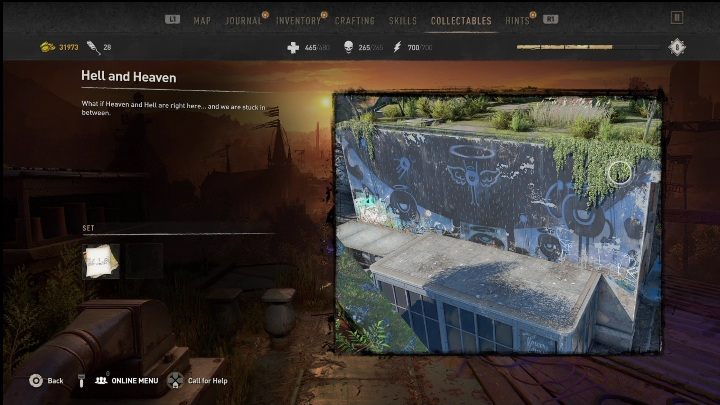 To graffiti znajdziecie idąc na południe od Bazaru - Dying Light 2: Graffiti (Trinity) - lista wszystkich - Dying Light 2 - poradnik do gry