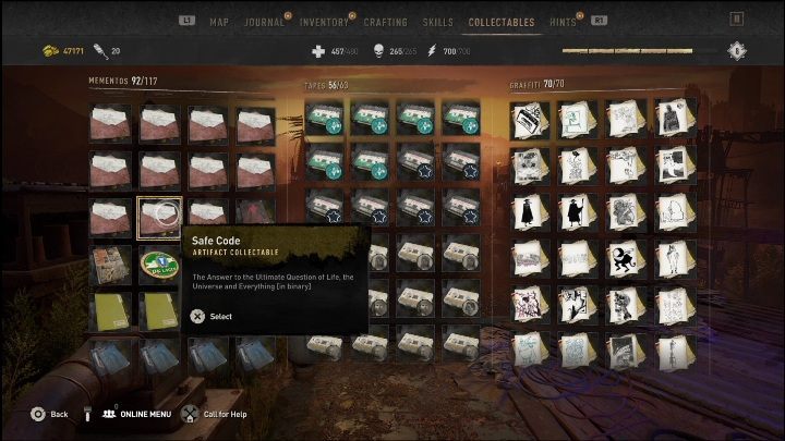 Aby dostać się do tego kodu potrzebujecie otworzyć kontener - Dying Light 2: Pamiątki (The Wharf) - lista wszystkich - Dying Light 2 - poradnik do gry