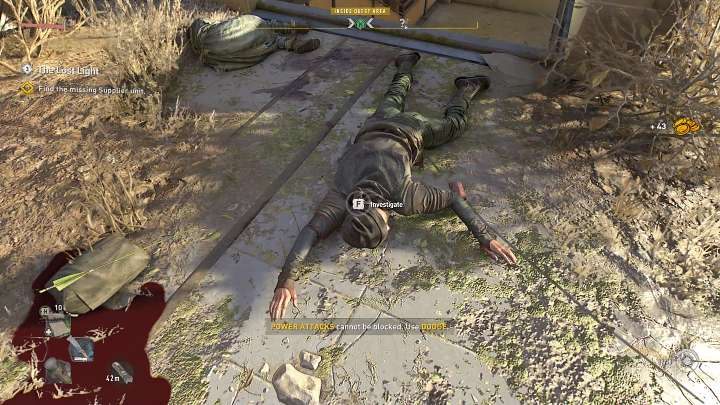 Gdy sytuacja zostanie opanowana, podejdźcie do ciała mężczyzny widocznego na powyższym obrazku i zbadajcie je - Dying Light 2 Zagubione światło - solucja, opis przejścia - Dying Light 2 - poradnik do gry