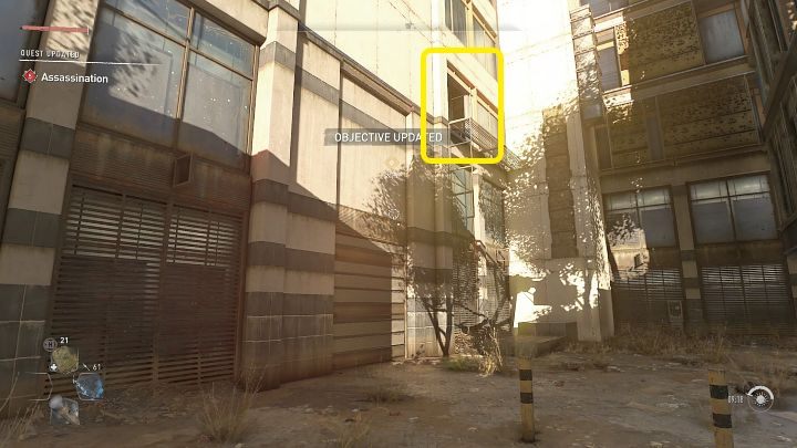 Gdy już dotrzecie do miejsca oznaczonego na mapie świata, będziecie musieli dostać się do otwartego okna oznaczonego na powyższym obrazku - Dying Light 2: Zamach - solucja, opis przejścia - Dying Light 2 - poradnik do gry