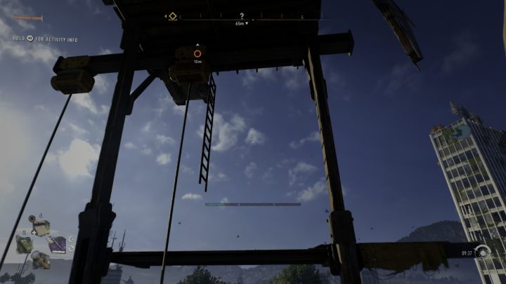Na koniec odwróćcie się do tyłu, poczekajcie, aż drążek zaprowadzi Was do góry i wskoczcie na drewniane deski - Dying Light 2: Garrison (Wiatraki)- lista wszystkich - Dying Light 2 - poradnik do gry