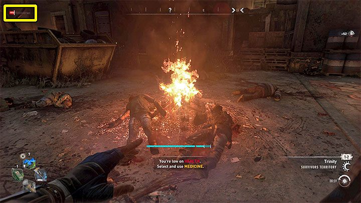 W trakcie właściwej gry pasek zdrowia wyświetlany jest w lewym górnym narożniku ekranu - Dying Light 2: Leczenie - jak przywracać zdrowie? - Dying Light 2 - poradnik do gry