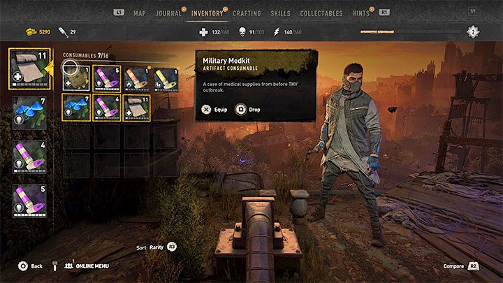 W dalszej części kampanii możecie też pozyskiwać inne przedmioty jednorazowe wykorzystywane do leczenia się - Dying Light 2: Leczenie - jak przywracać zdrowie? - Dying Light 2 - poradnik do gry